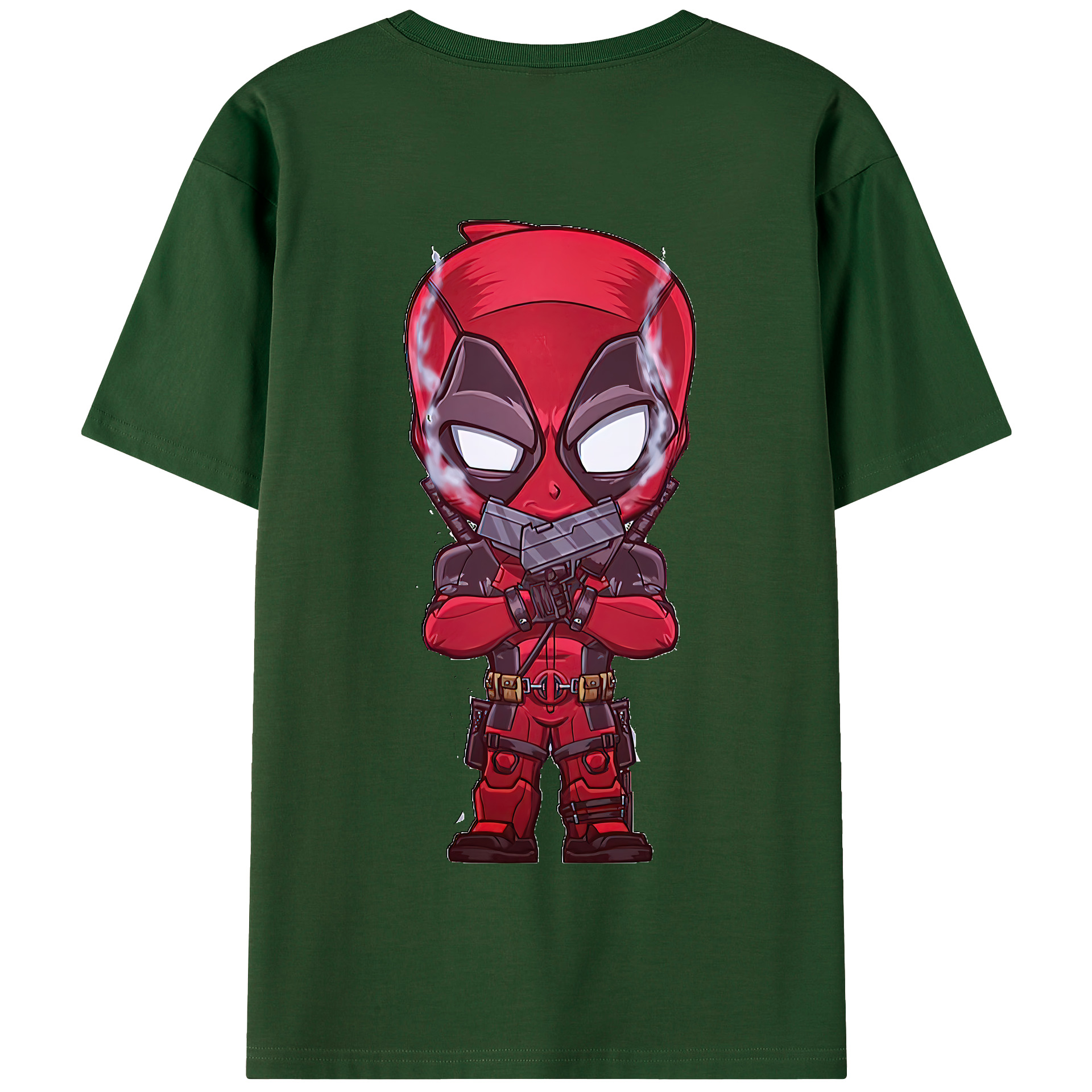 （画像用） Deadpool デッドプール 綿100％半袖Tシャツ（背面プリント）